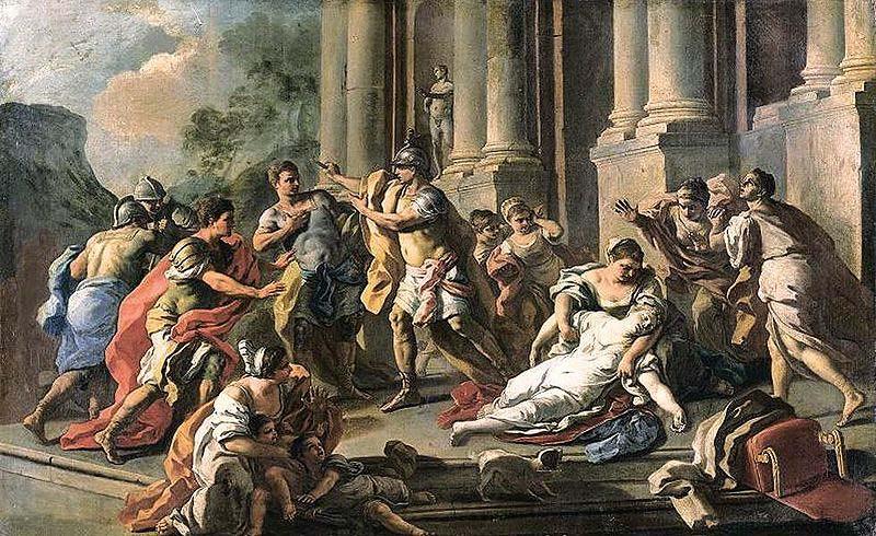 Francesco de mura Horatius Slaying His Sister after the Defeat of the Curiatii Spain oil painting art